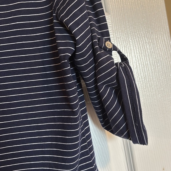 Cutter & Buck NWT women’s blue striped button down shirt size medium - Picture 3 of 9